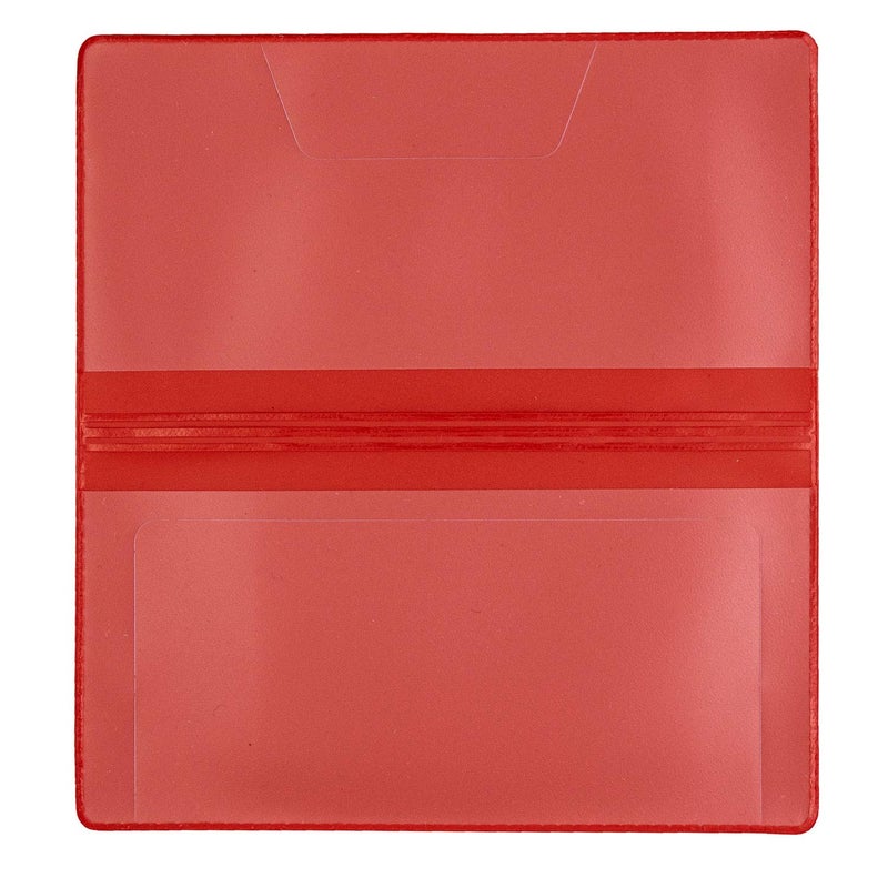 CAROUSELCHECKS Red Vinyl Checkbook Cover, Top Tear Personal Vinyl Checkbook Cover - Image 4